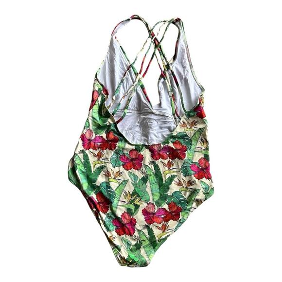 Catherine Malandrino One Piece Plunge Swimsuit with Strappy Back XL - Picture 4 of 9